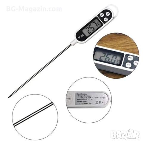 Кухненски дигитален термометър за месо мляко вода готвене еър фрайър със сонда аксесоар за кухня, снимка 5 - Други - 51028637