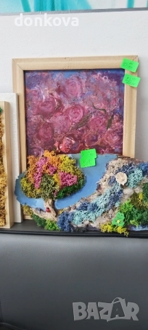 декорации ръчно изработени от жив скандинавски мъх и сапунени рози., снимка 18 - Декорация за дома - 52206005