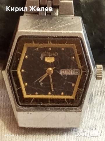 Стар марков дамски часовник SEIKO 5 рядък за КОЛЕКЦИЯ 51884, снимка 2 - Антикварни и старинни предмети - 53495257