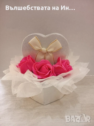 Кутия с рози, снимка 3 - Подаръци за жени - 53251485