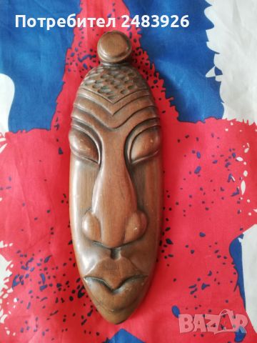 Оригинално дървено пано за стена Дърворезба. Човешко лице., снимка 1 - Антикварни и старинни предмети - 45544506