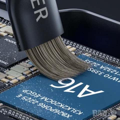 Четка Mechanic двустранна за почистване на флюс при ремонт на платки, SMD, фини стоманени нишки, снимка 4 - Други инструменти - 53478207