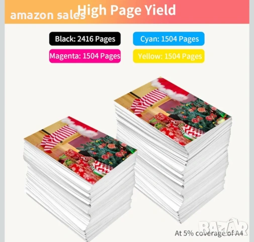 Комплект от 4 броя 2500XL, съвместими с Canon PGI-2500XL,PGI-2500 XL,мултипак касети за Canon Maxify, снимка 3 - Принтери, копири, скенери - 54161186