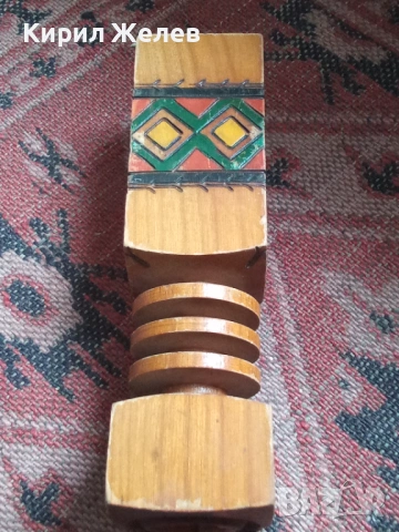 Дървен свештник 51303, снимка 2 - Антикварни и старинни предмети - 53392299