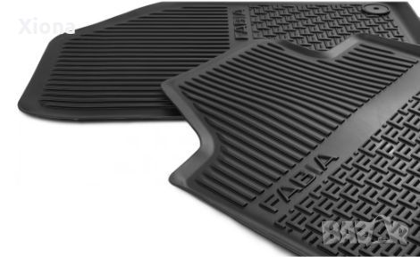Комплект оригинални гумени стелки с висок борд за Skoda FABIA III модел 2014-2021, снимка 2 - Аксесоари и консумативи - 45607930