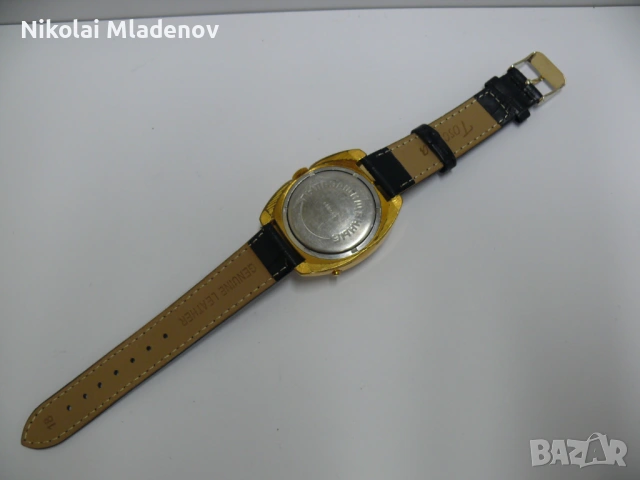 Съветски Позлатен ЧАЙКА/CHAIKA Мъжки ръчен часовник, работещ! С ден/дата, снимка 6 - Мъжки - 53178876