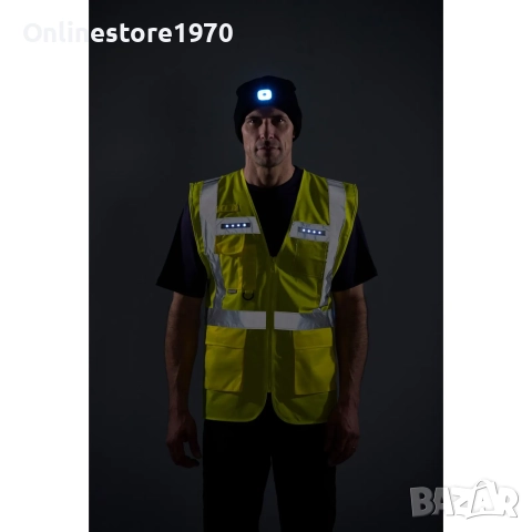 Шапка с USB акумулаторно LED фенерче, снимка 6 - Шапки - 52102390