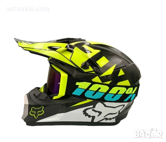 Детско юношеска кросова каска FOX/Red Bull с очила, снимка 4 - Аксесоари и консумативи - 53696020