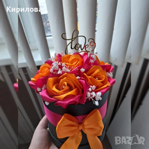 сатенени рози и букети, снимка 17 - Други - 50901284