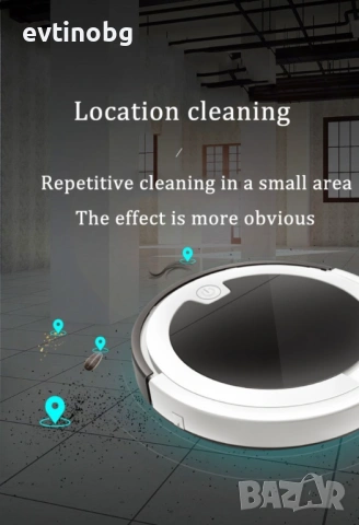Прахосмукачка робот за сухо и мокро почистване с дистанционно управление - ROBOT7, снимка 4 - Прахосмукачки - 53933818