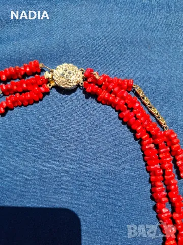 Коралова огърлица, снимка 2 - Колиета, медальони, синджири - 49967499