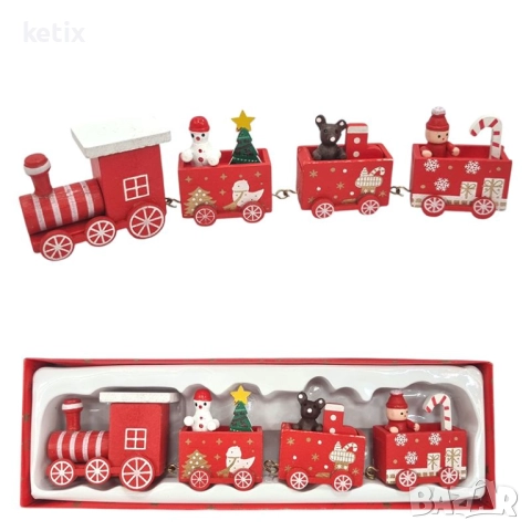 Коледна украса дървено влакче,различни видове, снимка 3 - Декорация за дома - 52647872