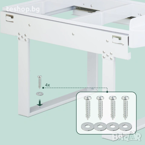 Бял кош за еднократни отпадъци за монтаж в шкаф под мивка Relaxdays, снимка 8 - Органайзери - 53652274