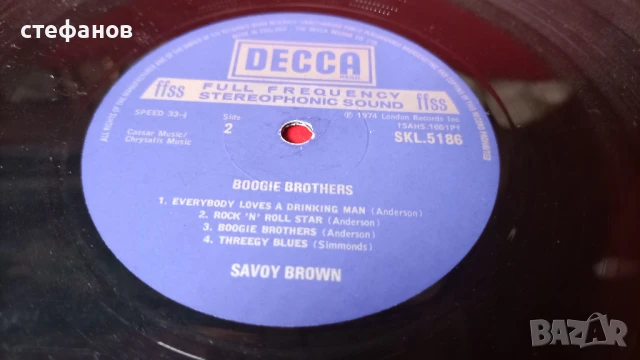 Дългосвиреща грамофонна плоча SAVOY BROWN „boogie brothers”, английска преса, снимка 7 - Грамофонни плочи - 51326248