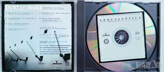 Apocalyptica - plays Metallica by four cellos, снимка 2 - CD дискове - 52199331