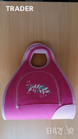 детска модна обемна розова чанта  несесер, снимка 4 - Чанти - 44991517