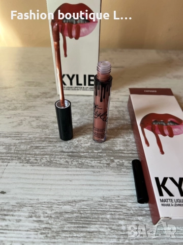 Нов комплект матово червило + молив в телесен цвят на марката KYLIE с аромат на шоколад ❤️, снимка 2 - Декоративна козметика - 52119991