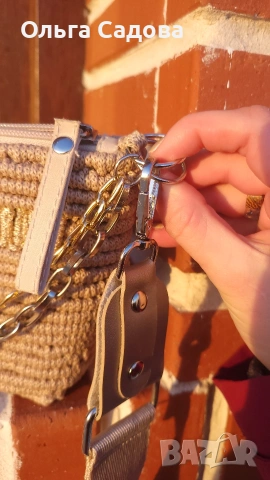 „Дизайнерска чанта Urban Dune – ръчна изработка,макраме, снимка 4 - Чанти - 53282922