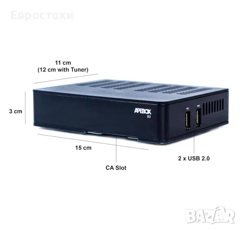 Apebox S2 сателитен приемник Full HD (1080p, HDTV, H.265, 1x DVB-S2, снимка 2 - Приемници и антени - 50180545