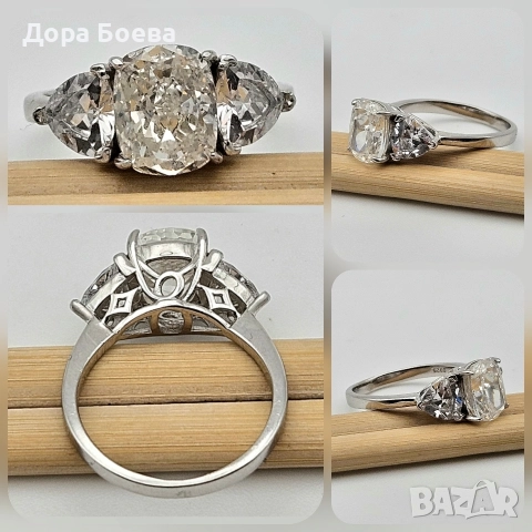 Сребърно съчетание: "Брилукс", снимка 3 - Колиета, медальони, синджири - 52586399