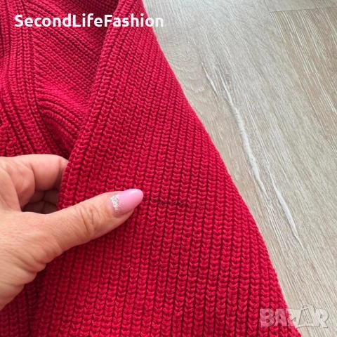 Blue Willi’s Дания мъжка жилетка пуловер с цип, размер XL, червен, памук, снимка 3 - Блузи - 52815256