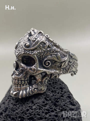 Сребърен уникален пръстен, снимка 4 - Пръстени - 52976487