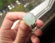 Сребърен пръстен с 20 карата аквамарин 15х13, подходящ за подарък, снимка 2