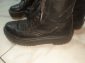 Боти с висока равна подметка от естествена кожа 38ном, снимка 2