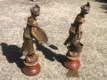 чифт старинни метални фигури, снимка 3