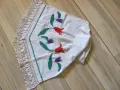 19в. кърпа, ръчно тъкан кенар, ръчна бродерия , 115х30см., снимка 6
