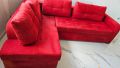 Червен разтегателен диван!, снимка 1 - Дивани и мека мебел - 45904964