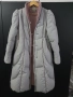 сиво марково ватирано еко палто, снимка 1