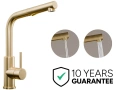 Brush gold смесител за кухня с изтегляща глава, 2 режима на струя - 3010, снимка 8
