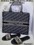 Дамски комплект чехли и чанта Christian Dior висок клас ААА+, снимка 1 - Чехли - 45784302