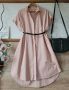 Розова рокля тип риза 157, снимка 1 - Рокли - 45456830