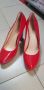 Продавам дамски червени обувки лак, висок ток, снимка 2