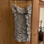 Нова елегантна парти официална коктейлна сребриста сребърни пайети блестяща  рокля zara Zara Зара, снимка 8