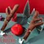 🎄 КОМПЛЕКТ ЗА КОЛА ЕЛЕНОВИ РОГА 43 СМ + ЧЕРВЕН НОС – коледна украса модел 2025, снимка 2