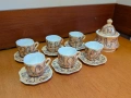 Интересен сервиз за кафе/чай: 6 чаши с чинийки и захарница, снимка 2