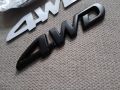 Черна метална релефна емблема 4WD за залепване на кола автомобил джип , снимка 1
