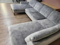 ПРОМОЦИЯ!!! П - образен ъглов диван от плат сив LS701521, снимка 8