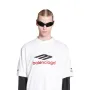 BALENCIAGA White 3B Sports Icon Embroidered Logo Oversized Мъжка / Дамска Тениска size S (M), снимка 5