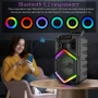 Преносима тонколона с микрофон, 8.5 инча, 1800 mAh батерия, 10W мощност WSJAR E8132W, снимка 3