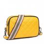 Малка дамска чанта от естествена кожа Yellow 1226