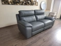 Италиански сив кожен диван тройка Lorenzo с ел. релакс механизъм, снимка 7