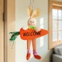 6523 Висяща великденска фигура Зайче с морков Welcome, 30 см, снимка 1