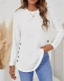 Дамска едноцветна ежедневна блуза с копчета и дълги ръкави, 4цвята , снимка 8