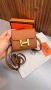 чанта с отделение за монети от естествена кожа hermes , снимка 2