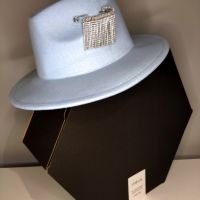 Синя федора шапка, снимка 1 - Шапки - 45355215