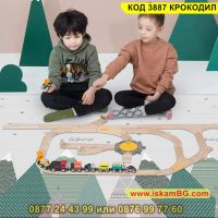 Детско килимче за пълзене и игра против плъзгане - КОД 3887 КРОКОДИЛ, снимка 7 - Други - 45176988